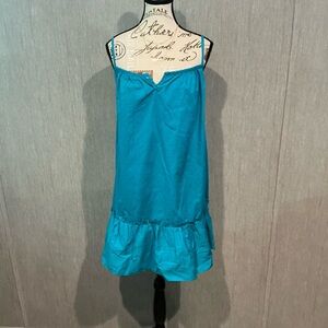 Boohoo Teal Sleeveless Mini Dress Size 16